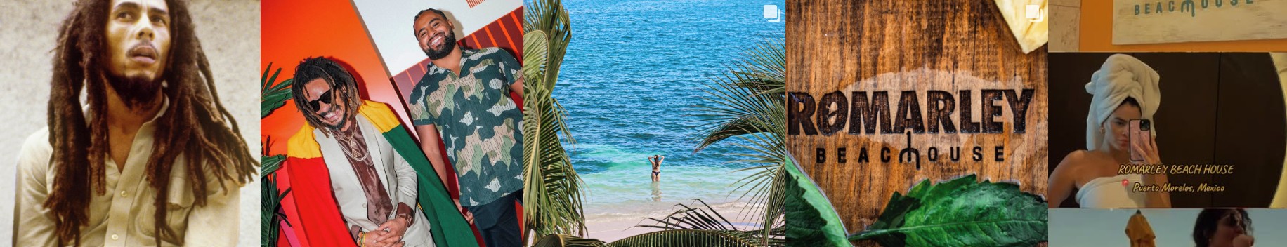 Food and cocktail presentation at RoMarley Beach House restaurant
