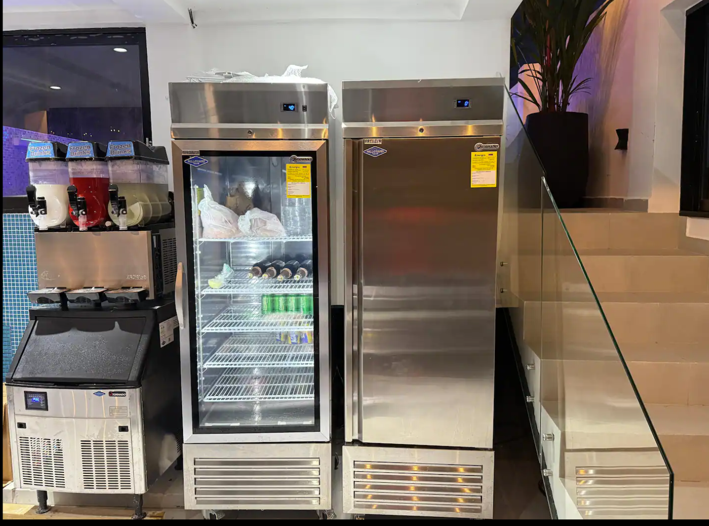 Kitchen and hosting area