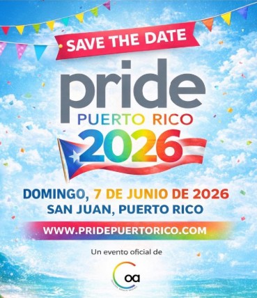 Official Pride Puerto Rico 2026 save-the-date flyer