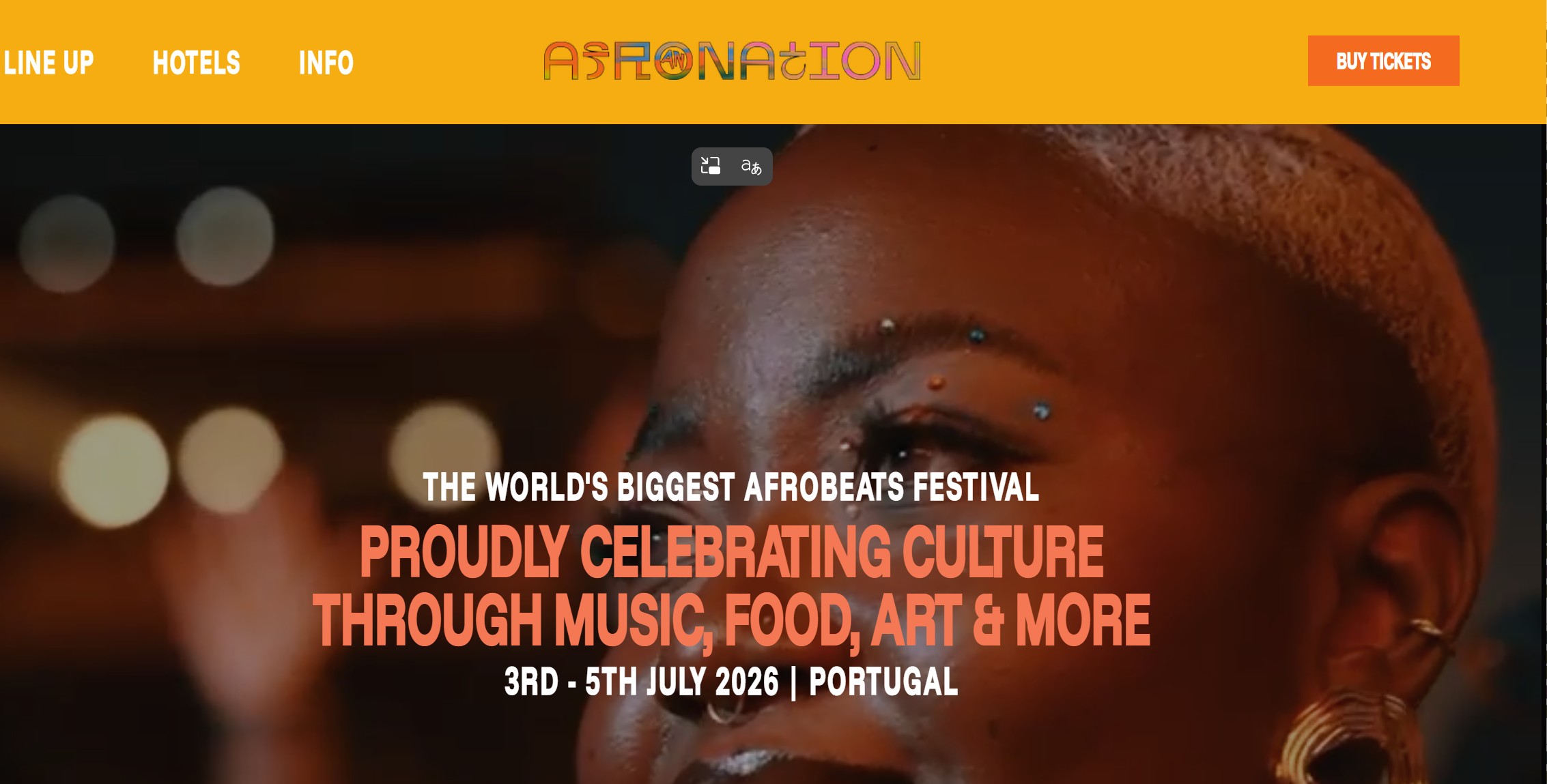 Afro Nation Portugal 2026 main visual