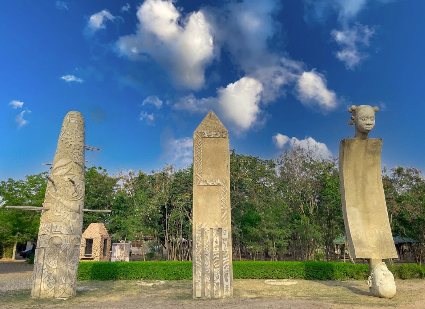 Nkyinkyim Museum — monumental sculpture installation in Ghana